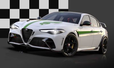 Alfa Romeo Giulia GTAm with historically influenced livery